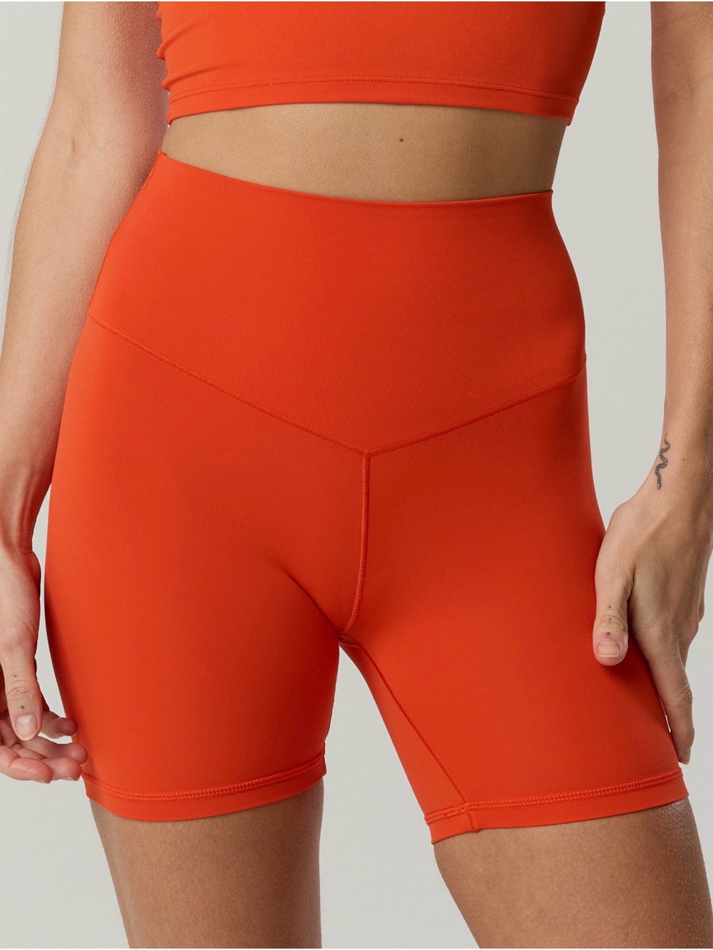 Aerie Orange Flare 5” inseam Biker Shorts